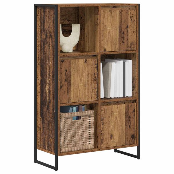 vidaXL Gabinete de Livros Madeira Antiga 68 x 30 x 108,5 cm