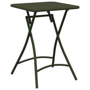 vidaXL Mesa de esplanada Verde Escuro 55 x 55 x 72,5 cm