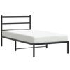 vidaXL Estrutura de cama com cabeceira 100x190 cm metal preto