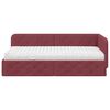 vidaXL Estrutura de Cama de Canto Vinho Vermelho 90 x 200 cm tecido