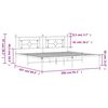 vidaXL Estrutura de cama com cabeceira 200x200 cm metal preto