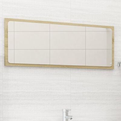 vidaXL Espelho de casa de banho 90x1,5x37 cm contraplacado carvalho