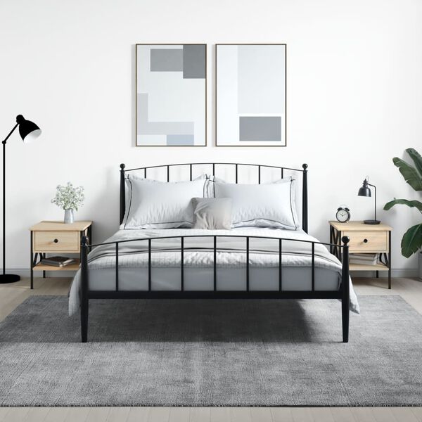 vidaXL Mesas cabeceira 2pcs 40x42x45 cm deriv. madeira carvalho sonoma