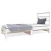 vidaXL Estrutura sof&aacute;-cama de puxar 2x(90x190) cm pinho maci&ccedil;o branco