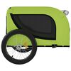 vidaXL Reboque de bicicleta p/ animais tecido oxford/ferro verde/preto