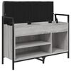 vidaXL Banco sapateira 85,5x32x57,5 cm derivados madeira cinza sonoma