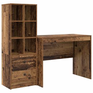vidaXL Mesa Madeira antiga 145.5 x 50 x 127 cm 2 unid.