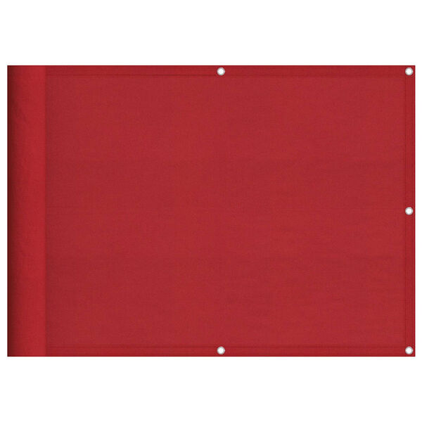 vidaXL Tela de varanda 75x800 cm 100% poli&eacute;ster oxford vermelho