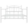 vidaXL Estrutura de cama com cabeceira e pés 100x200 cm metal branco