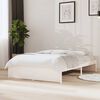 vidaXL Estrutura cama pequena casal 120x190 cm pinho maci&ccedil;o branco