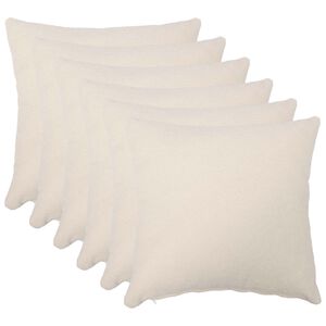 vidaXL Capa almofada 6 pcs HEERLEN Creme 30 x 30 cm Boucl&eacute;