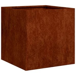 vidaXL Floreira enferrujada 40x40x40 cm a&ccedil;o resistente