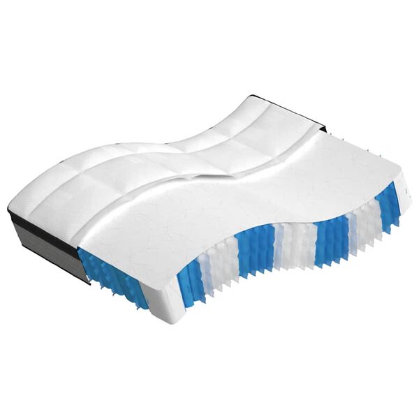 vidaXL Colch&atilde;o de molas ensacadas m&eacute;dio plus 140x200 cm