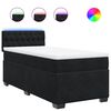 vidaXL Cama box spring com colch&atilde;o solteiro veludo preto