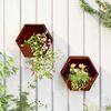 vidaXL Vasos/floreiras de parede 2 pcs a&ccedil;o corten cor enferrujado