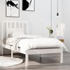 vidaXL Estrutura de cama solteiro 90x190 cm madeira maciça branco