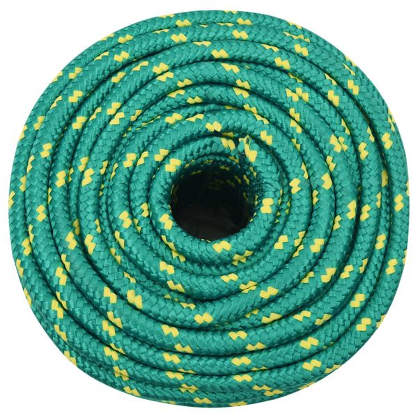 vidaXL Corda de barco 14 mm 25 m polipropileno verde