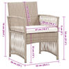 vidaXL Cadeiras de jardim com almofad&otilde;es 2 pcs vime PE bege