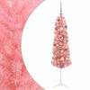 vidaXL &Aacute;rvore de Natal artificial estreita com bolas 120 cm 150 LED