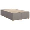 vidaXL Cama boxspring c/ colch&atilde;o 120x190cm tecido castanho-acinzentado