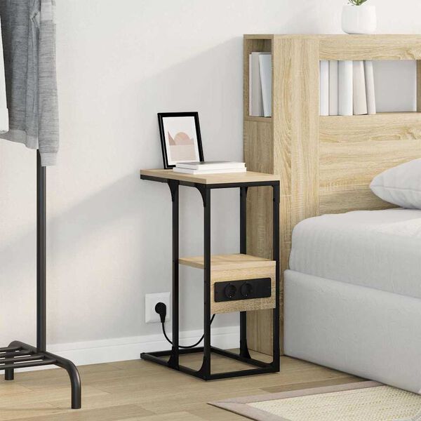 vidaXL Arm&aacute;rio de Cabeceira Carvalho sonoma 41.5 x 26 x 60.5 cm