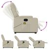 vidaXL Poltrona reclin&aacute;vel de massagens couro artificial cor creme