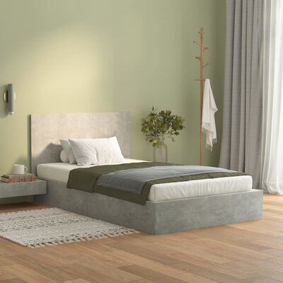 vidaXL Cabeceira cama 120x1,5x80 cm derivados madeira cimento cinzento