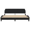 vidaXL Estrutura de cama Dover 180x200 cm tecido preto