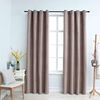 vidaXL Cortinas opacas c/ argolas 2 pcs 140x225 cm cinza-acastanhado