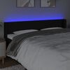 vidaXL Cabeceira de cama c/ luzes LED tecido 183x16x78/88 cm preto