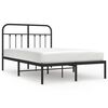 vidaXL Estrutura de cama com cabeceira 120x190 cm metal preto