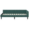 vidaXL Estrutura de Cama de Canto Verde Escuro 80 cm x 200 cm Veludo
