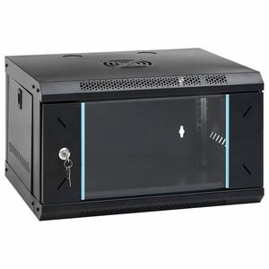vidaXL Arm&aacute;rio de Rede com armazenamento Preto 53 x 45 x 30 cm A&ccedil;o
