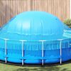 vidaXL Travesseiro de Piscina para o Inverno Azul &Oslash; 220 x 140 cm PVC