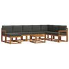vidaXL Conjunto de Sof&aacute;s para Exterior 9 unid. Natural e Antracite
