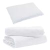 vidaXL Edredom 2-em-1 com travesseiro 2 pcs Branco Pena de ganso