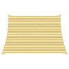 vidaXL Vela de Sombra 3 / 4 x 3 m HDPE Retangular Amarelo e Branco