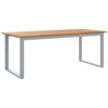 vidaXL Mesa de Jardim Cinzeto 200 x 90 x 75 cm