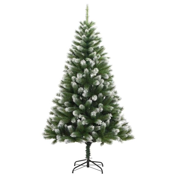 vidaXL Árvore de Natal artificial articulada c/ flocos de neve 120 cm