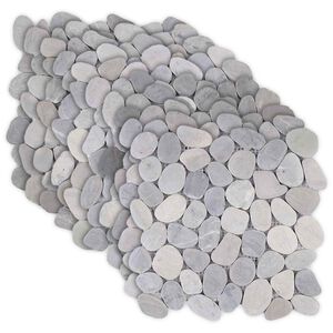 vidaXL Azulejos de Pebble Cinzento 30 x 30 cm Pebble do Rio