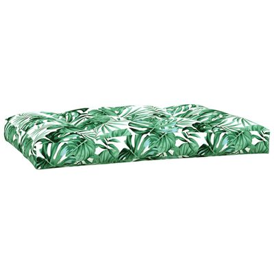 vidaXL Almofadões para sofá de paletes 3 pcs tecido padrão de folhas