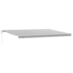 vidaXL Toldo retr&aacute;til autom&aacute;tico 500x300 cm antracite e branco