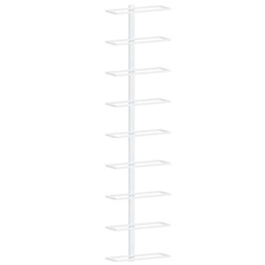 vidaXL Garrafeira de parede para 9 garrafas ferro branco