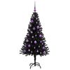 vidaXL &Aacute;rvore de Natal com 150 LEDs com suporte Preto 150 cm PVC