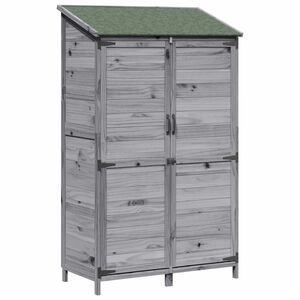 vidaXL Galp&atilde;o de Jardim com telhado Cinzento 106,5 x 56 x 176 cm