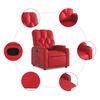 vidaXL Poltrona reclinável couro artificial vermelho