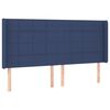 vidaXL Cama box spring c/ colch&atilde;o e LED 180x200 cm tecido azul