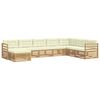 vidaXL Conjunto de Sof&aacute;s para Exterior 8 unid. Branco e Creme
