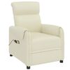 vidaXL Poltrona de massagens elétrica couro artificial cor creme