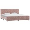 vidaXL Estrutura de cama 180x200 cm veludo rosa